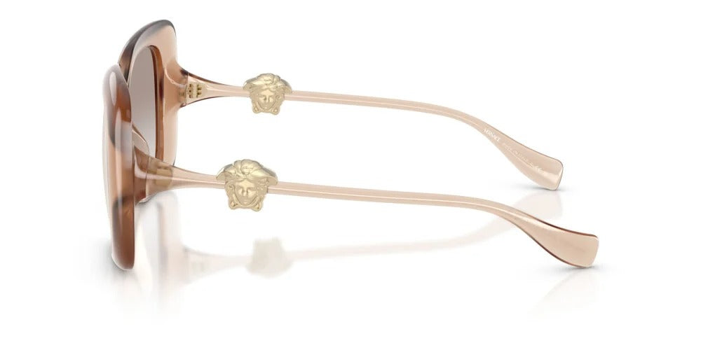Versace Sunglasses VE4499U 55386E 57mm Opal Rose / Gradient Brown Mirror Gold