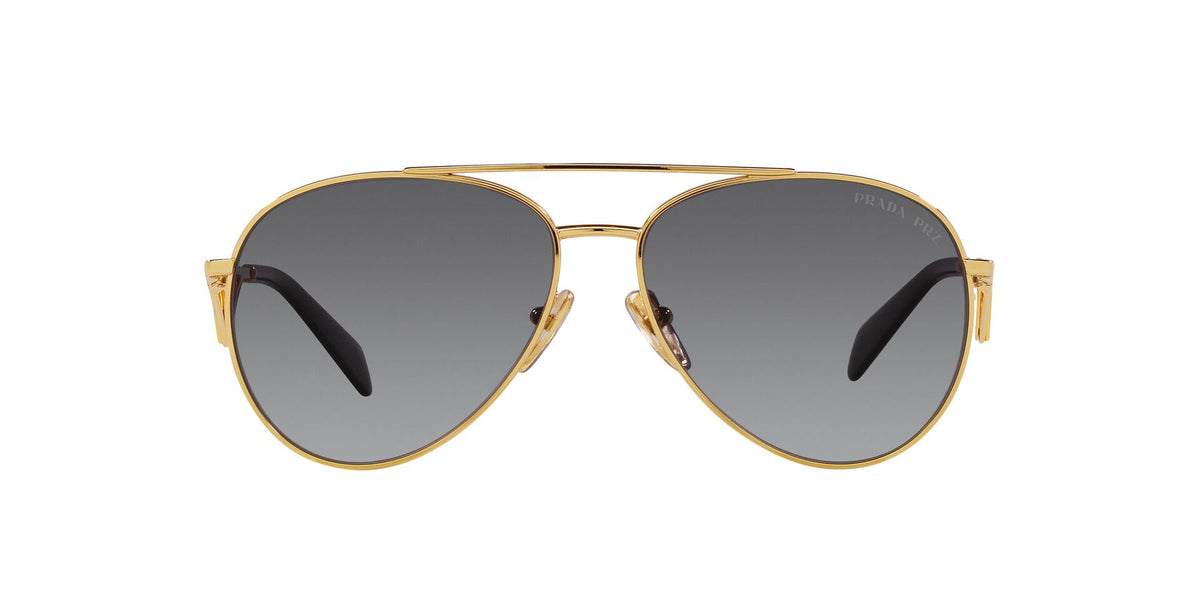 Prada Sunglasses PR73ZS 5AK5W1 61mm Gold / Grey Gradient Polarized Lens