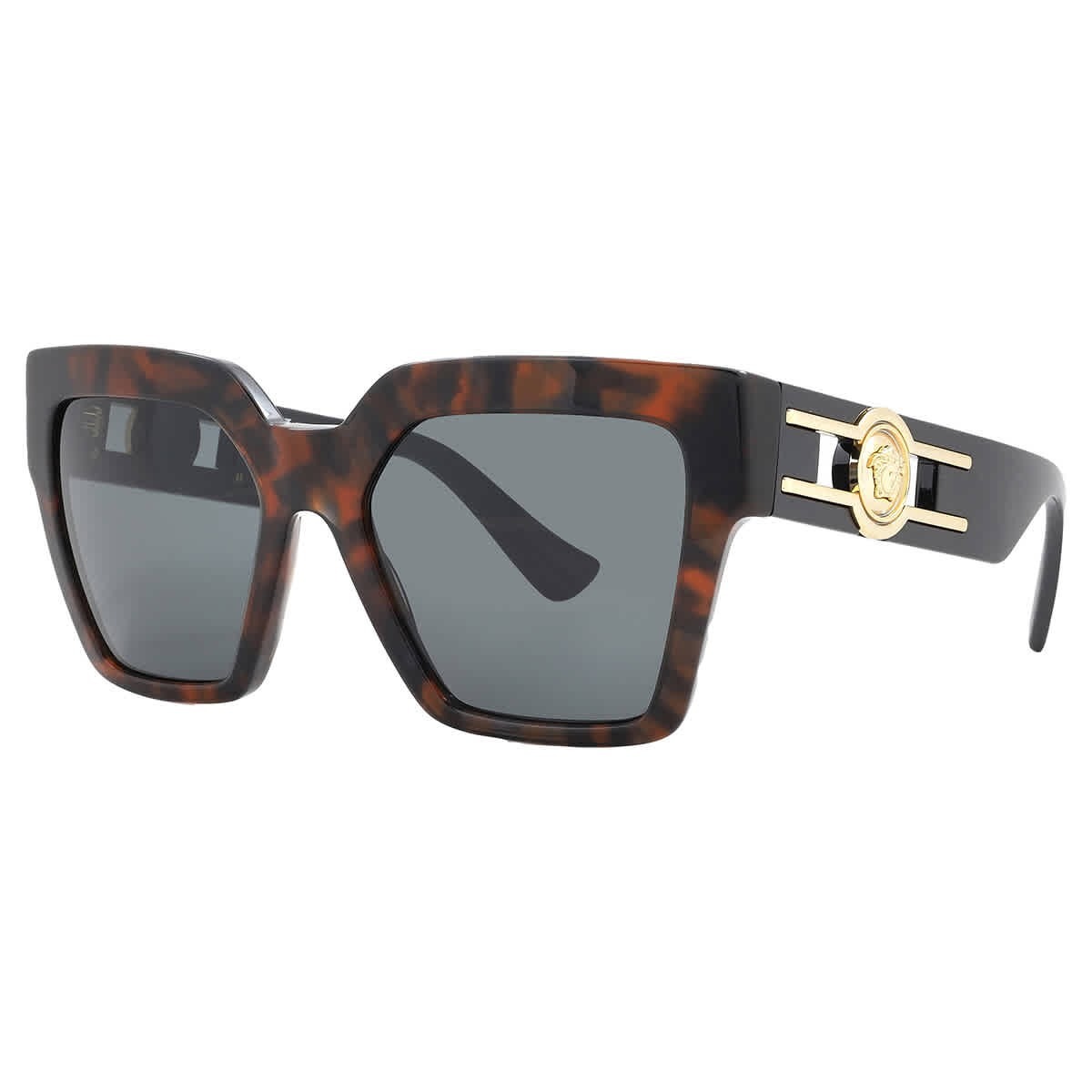 Versace Butterfly VE4458 542987 Sunglasses 54mm Havana / Dark Grey Lens