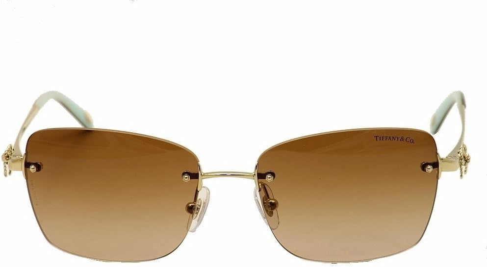 Tiffany &amp; Co Sunglasses TF3045 60213B 56mm Pale Gold / Gradient Brown Lens