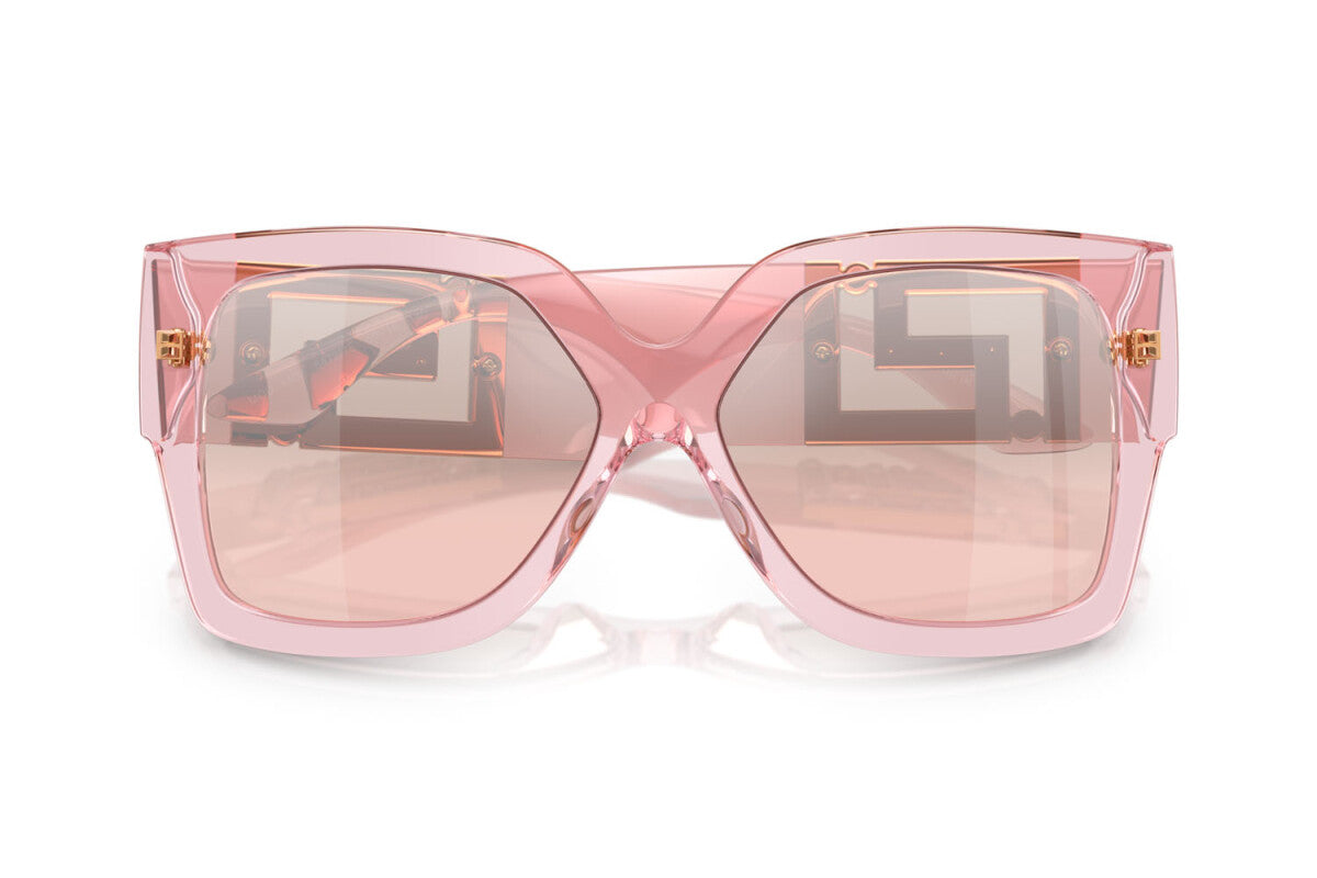 Versace Sunglasses VE4402 54727E 59mm Transparent Pink / Light Pink Mirror Gradient Silver Lens