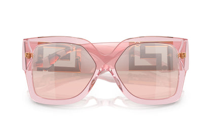 Versace Sunglasses VE4402 54727E 59mm Transparent Pink / Light Pink Mirror Gradient Silver Lens