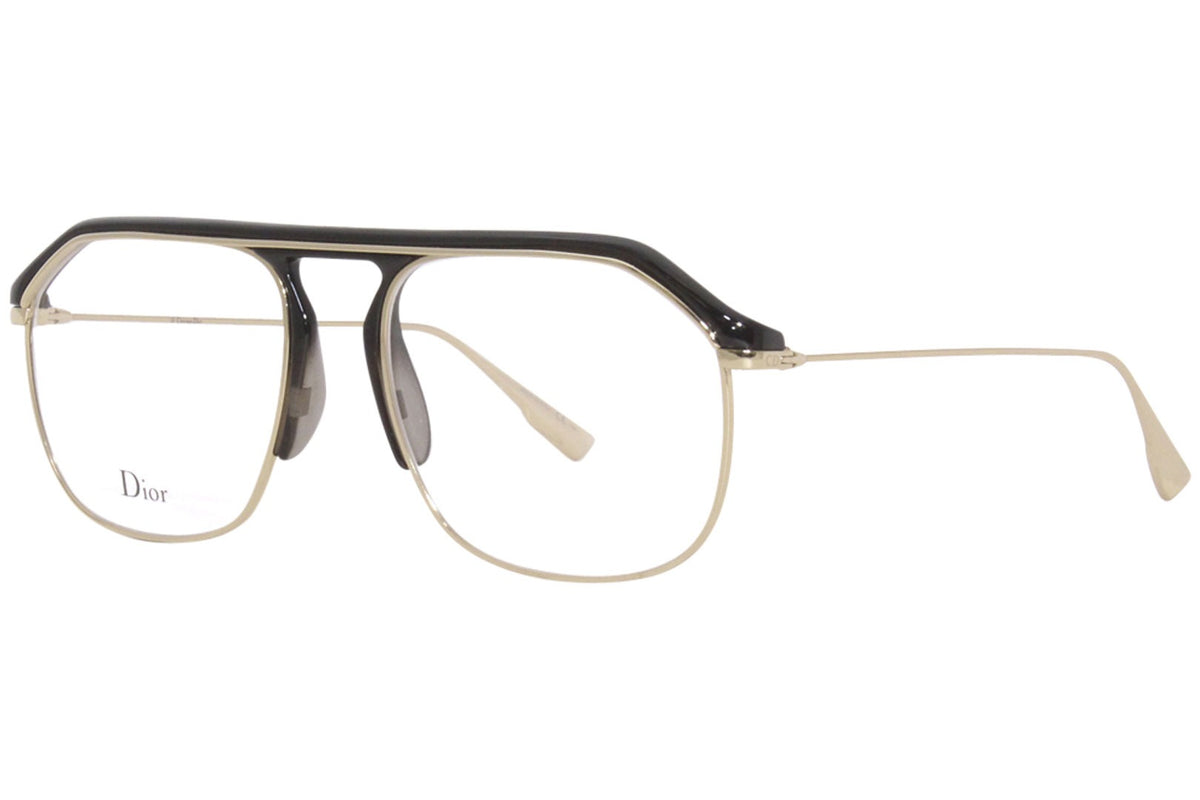 Dior Homme DIORSTELLAIREV U76 Eyeglasses 54mm Black Gold / Clear Demo Lens