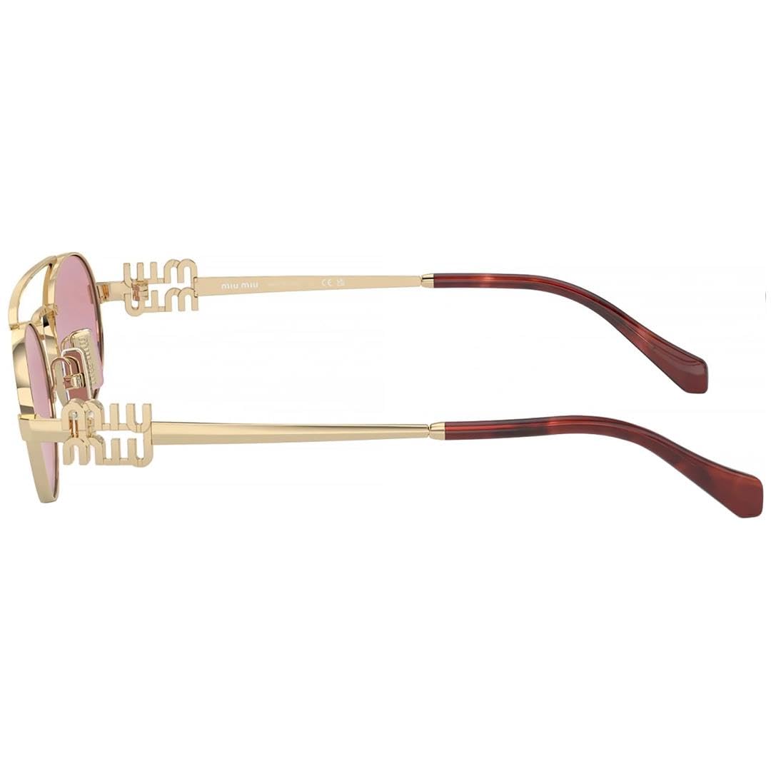 Miu Miu Sunglasses MU54ZS ZVN50D 53mm Pale Gold / Dark Pink Silver Lens