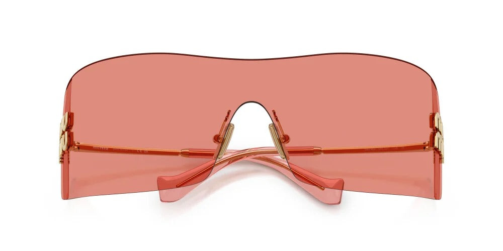 Miu Miu MU B53S 5AK20Y Sunglasses Gold / Red Lens