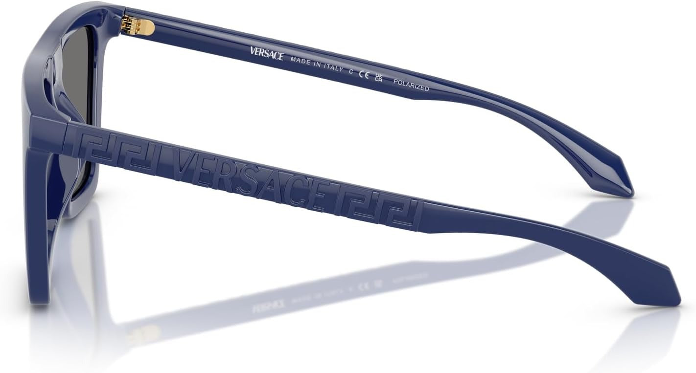 Versace VE4468U 545081 Sunglasses 53mm Blue / Dark Grey Polarized Lens