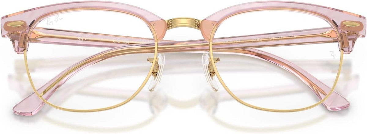 Ray-Ban RX5154 8292 Clubmaster Eyeglasses 53mm Photo Waves Purple / Clear Demo