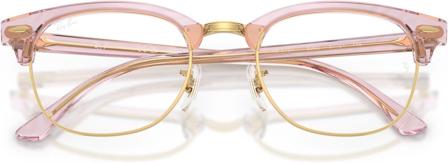 Ray-Ban RX5154 8292 Clubmaster Eyeglasses 53mm Photo Waves Purple / Clear Demo