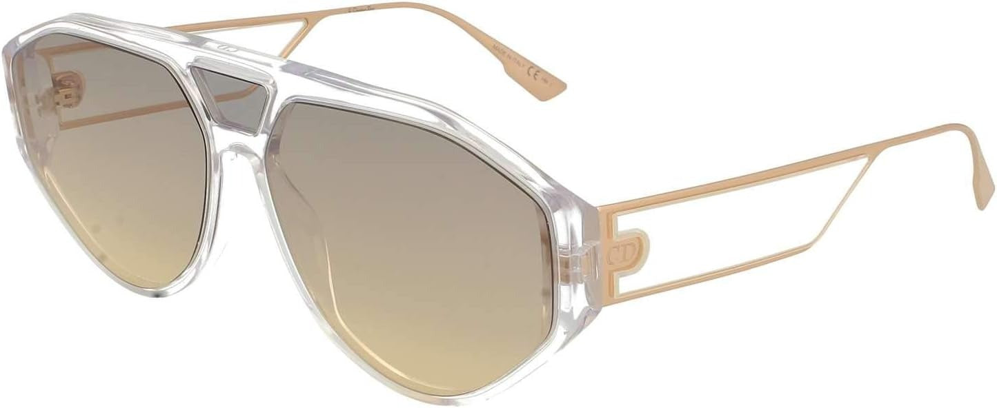 Dior Sunglasses DIORCLAN1 900-1I 61mm Crystal / Gold Lens
