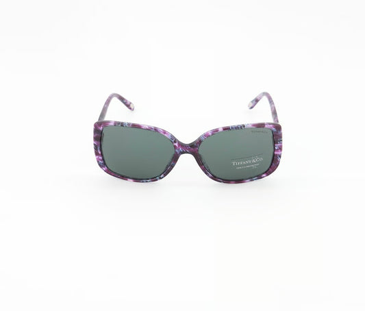 Tiffany & Co Sunglasses TF4071B 8132/3H 57mm Plum Havana / Dark Green Lens