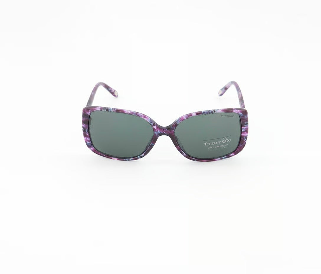 Tiffany & Co Sunglasses TF4071B 8132/3H 57mm Plum Havana / Dark Green Lens