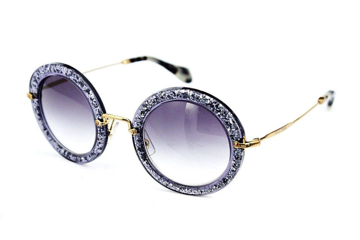Miu Miu Sunglasses MU13NS TKC4W1 49mm Purple Glitter / Violet Gradient Lens