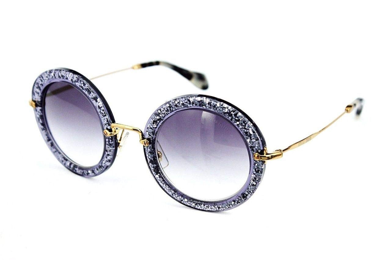 Miu Miu Sunglasses MU13NS TKC4W1 49mm Purple Glitter / Violet Gradient Lens