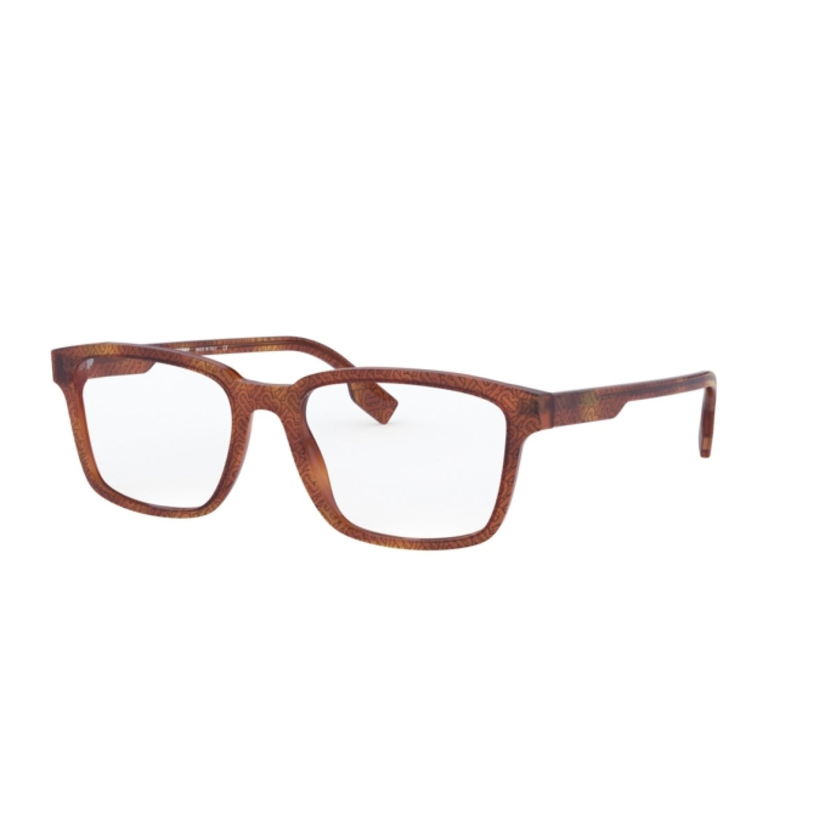 Burberry BE2308 3823 Eyeglasses 55mm Transparent Brown / Clear Demo Lens
