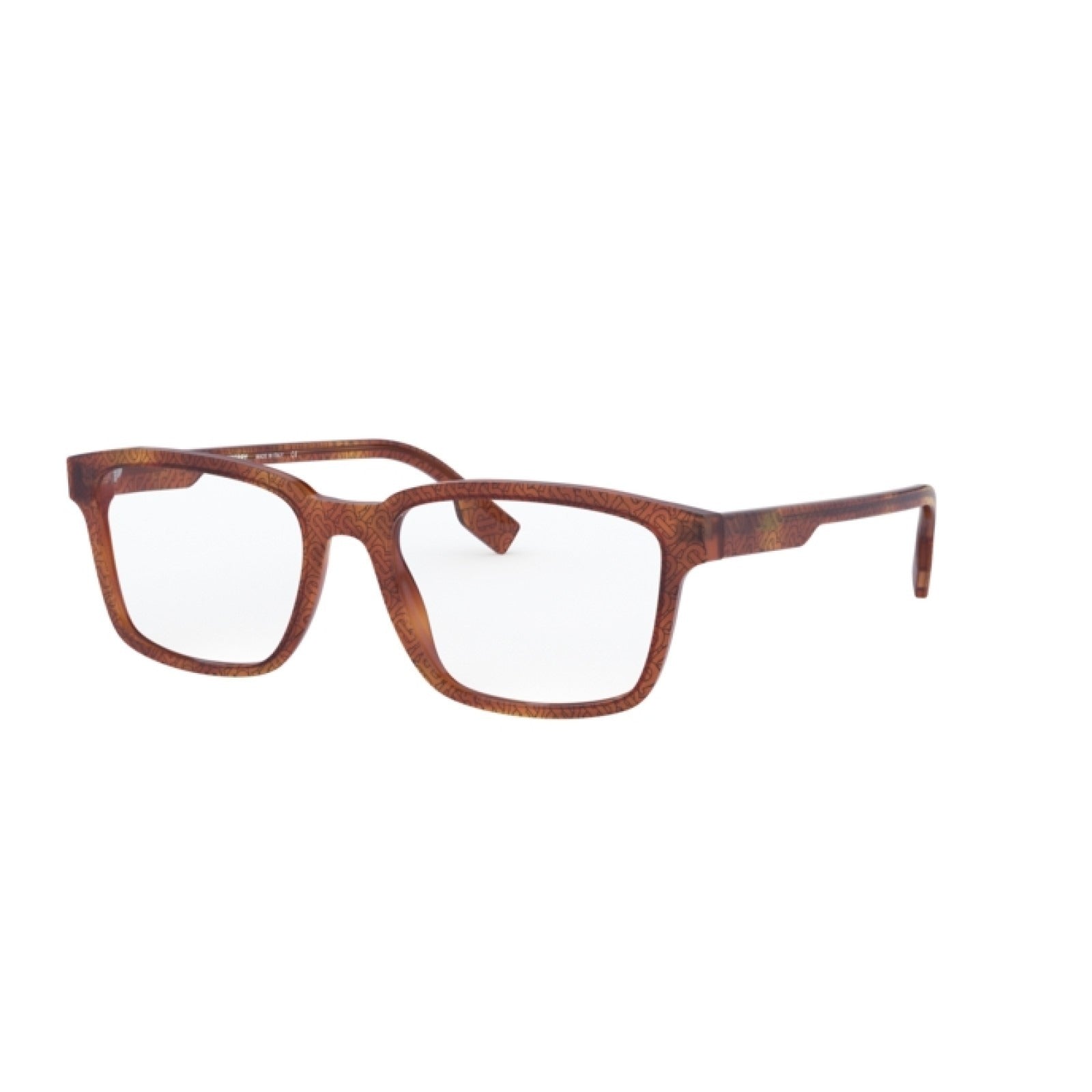 Burberry BE2308 3823 Eyeglasses 55mm Transparent Brown / Clear Demo Lens