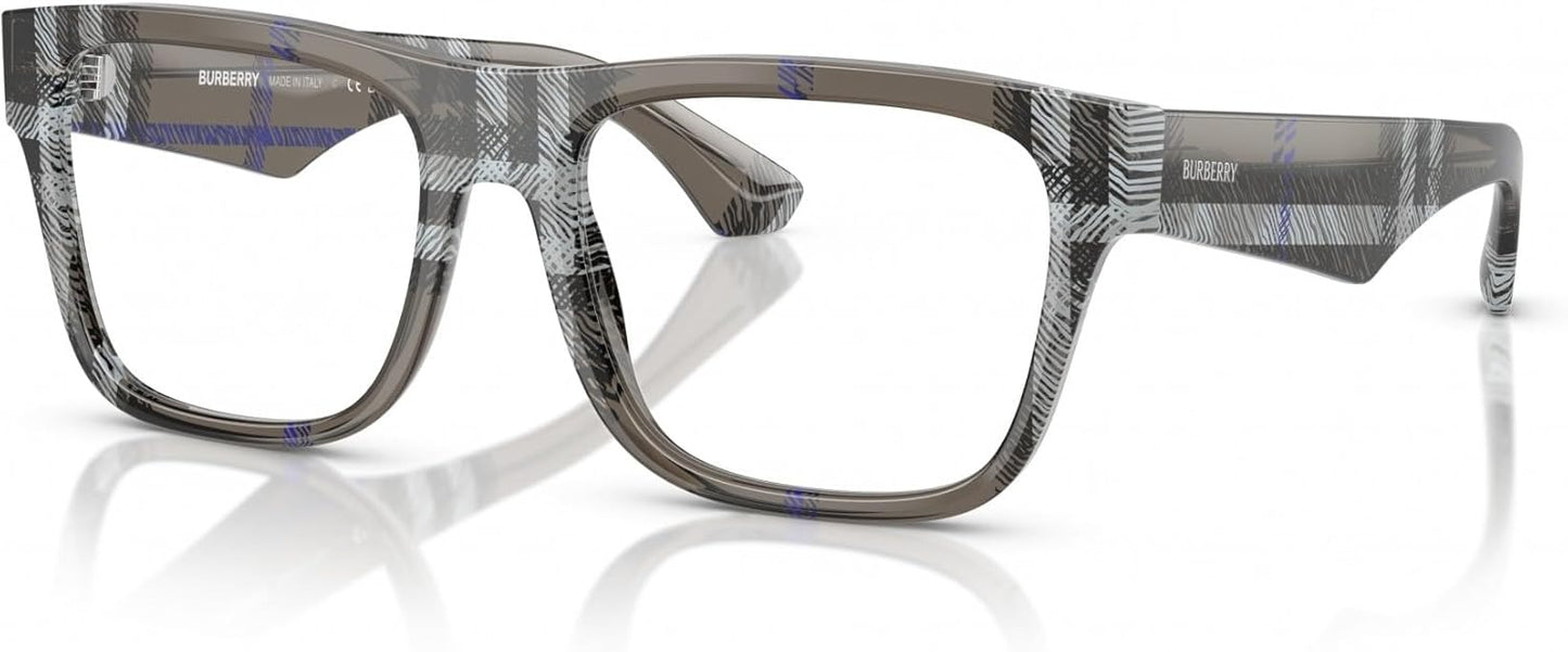 Burberry BE2411 4147 Eyeglasses 55mm Check Lichen / Clear Demo Lens
