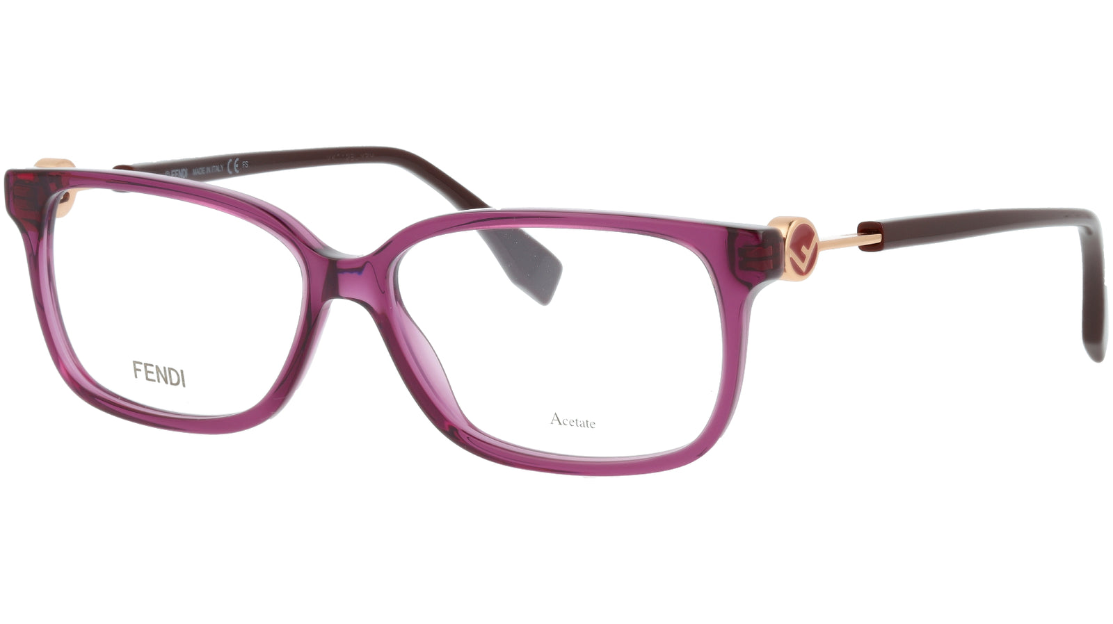 Fendi Eyeglasses FF0394 0T7 54mm Plum / Demo Lens