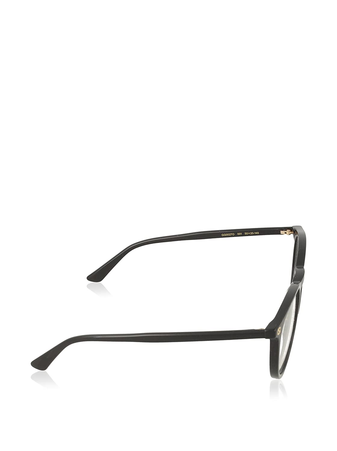 Gucci GG0027O 001 Eyeglasses 50mm Black / Clear Demo Lens
