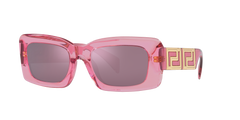 Versace Sunglasses VE4444U 5355AK 54mm Transparent / Violet Internal Mirror Silver Lens