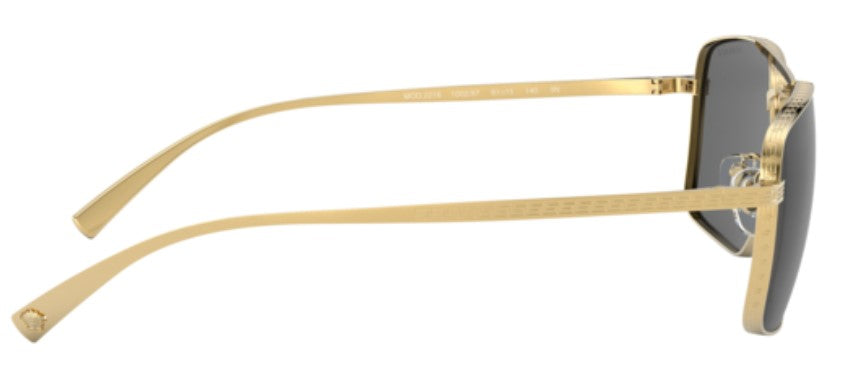 Versace Mens Sunglasses VE2216 100287 Gold / Grey Lens [61-15-140]