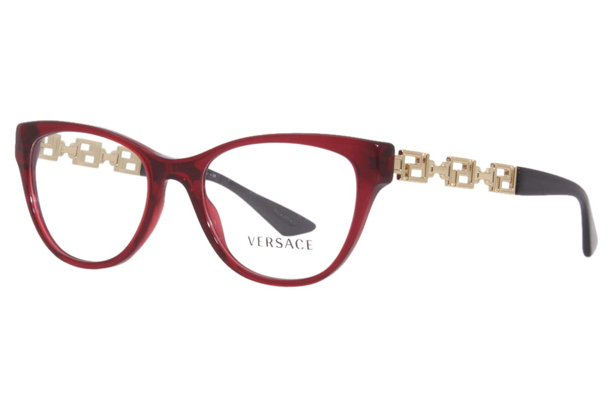 Versace Eyeglasses VE3292 388 52mm Bordeaux Transparent / Demo Lens