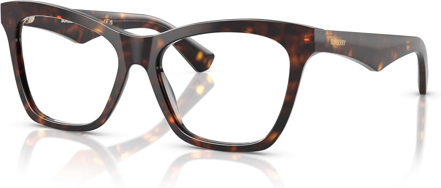 Burberry BE2416 3002 Eyeglasses 52mm Havana / Clear Demo Lens