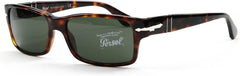 Persol PO2803/S 24/31 Rectangle Sunglasses 58mm Havana / Green Lens