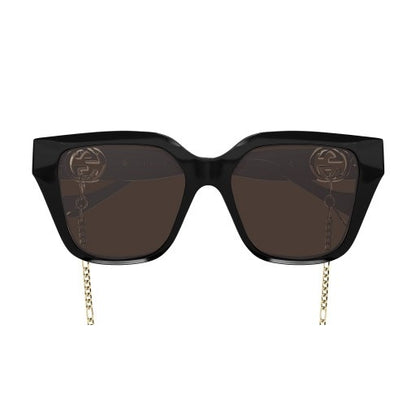 Gucci GG1023S 005 54mm Sunglasses Black / Brown Solid Lens - image 4