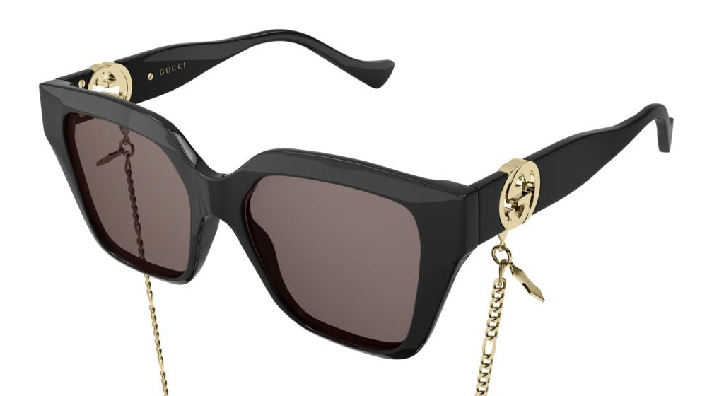 Gucci GG1023S 005 54mm Sunglasses Black / Brown Solid Lens