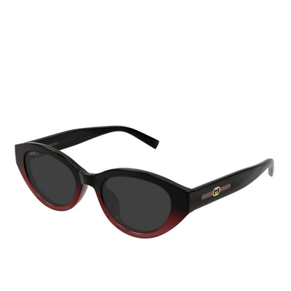 Gucci GG2105SA 003 52mm Sunglasses Black Red / Dark Grey Solid Lens