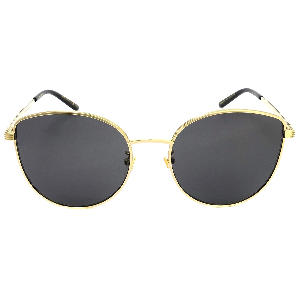 Gucci GG0807SA 001 Sunglasses 58mm Gold / Dark Grey Solid Lens - image 3