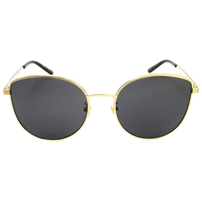 Gucci GG0807SA 001 Sunglasses 58mm Gold / Dark Grey Solid Lens - image 3