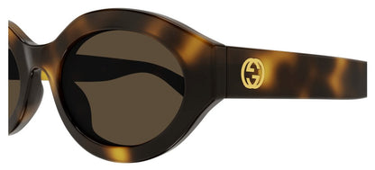 Gucci GG1579S 002 53mm Sunglasses Havana / Brown Solid Lens - image 3