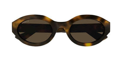 Gucci GG1579S 002 53mm Sunglasses Havana / Brown Solid Lens - image 2