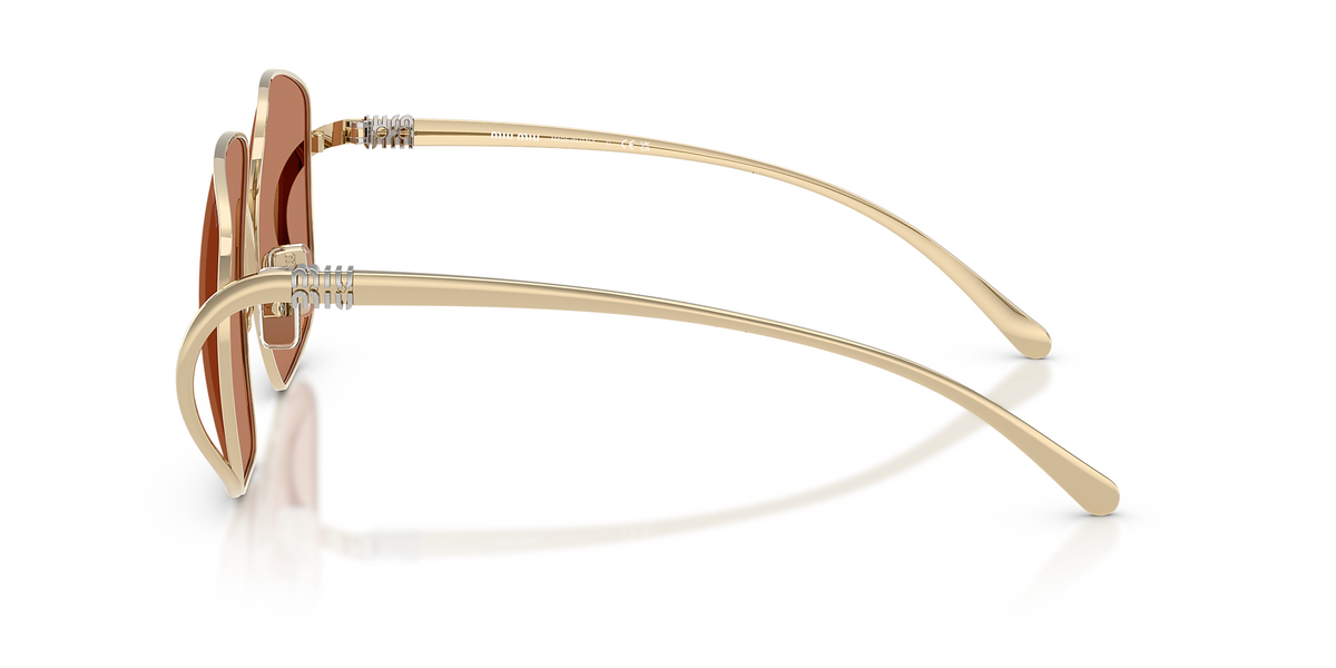Miu Miu MUA57S ZVN90Q 57mm Sunglasses Pale Gold / Brown Solid Lens - image 3