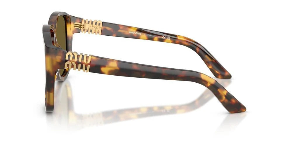 MIu Miu MU A08S 14L09Z Sunglasses Honey Havana / Dark Brown Lens