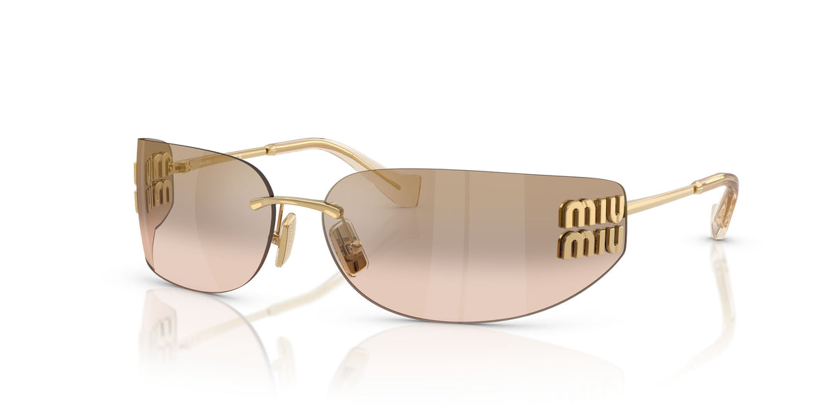 Miu Miu MUA51S 5AK20P 75mm Sunglasses Gold / Bronze Mirror Gradient Lens