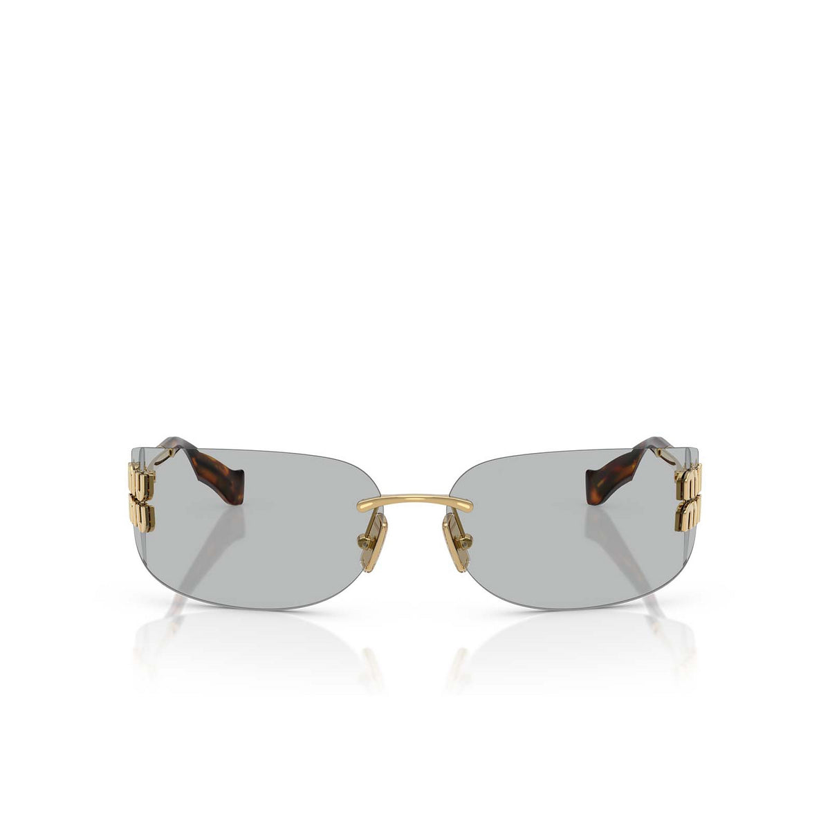 Miu Miu MUA51S 5AK50K 75mm Sunglasses Gold / Light Grey Solid Lens - image 2