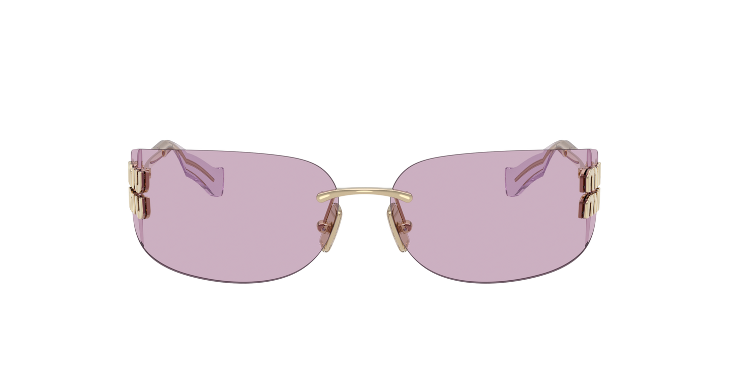 Miu Miu MUA51S ZVN90O 75mm Sunglasses Pale Gold / Pink Solid Lens - image 3