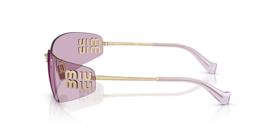 Miu Miu MUA51S ZVN90O 75mm Sunglasses Pale Gold / Pink Solid Lens - image 2
