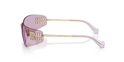 Miu Miu MUA51S ZVN90O 75mm Sunglasses Pale Gold / Pink Solid Lens - image 2