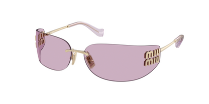 Miu Miu MUA51S ZVN90O 75mm Sunglasses Pale Gold / Pink Solid Lens