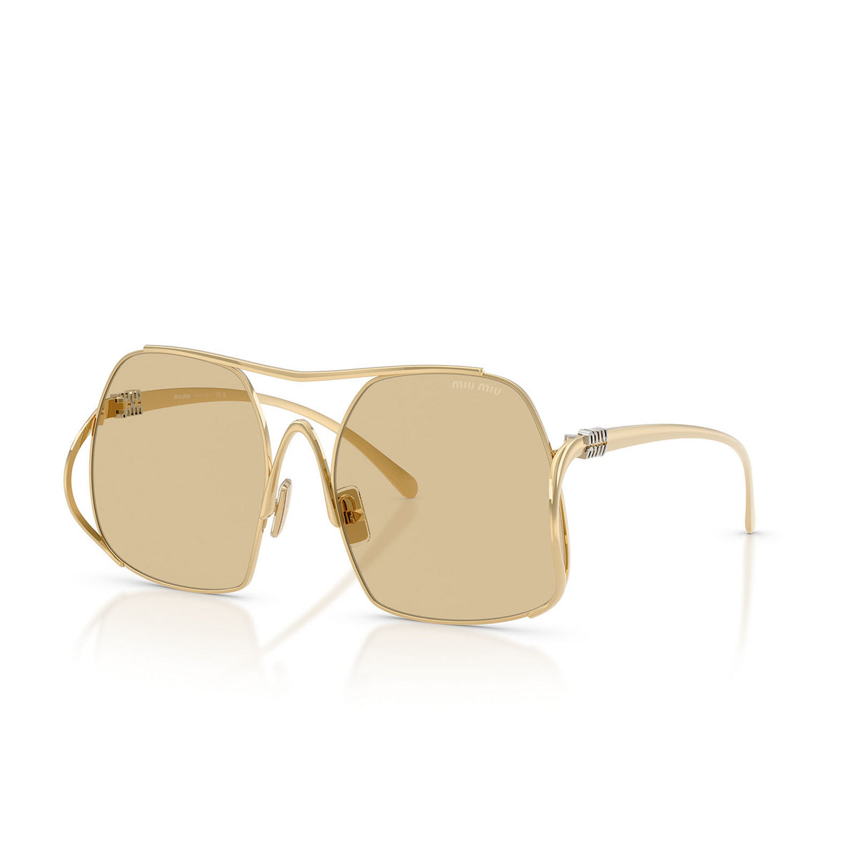 Miu Miu MUA55S 5AK10R 57mm Sunglasses Gold / Yellow Solid Lens