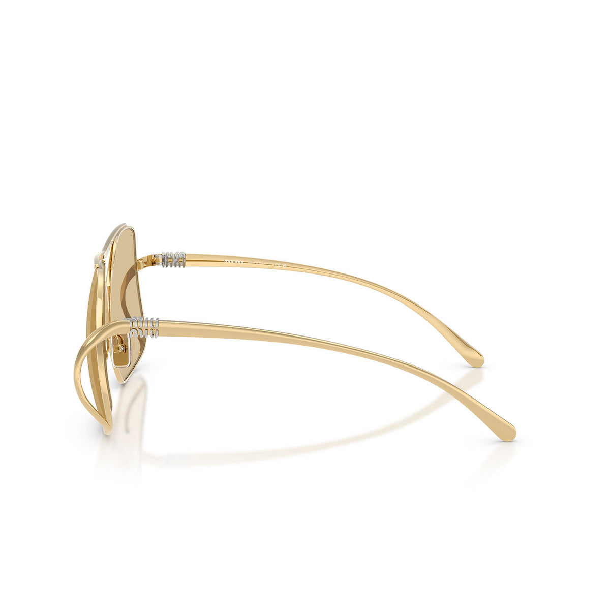 Miu Miu MUA55S 5AK10R 57mm Sunglasses Gold / Yellow Solid Lens - image 3