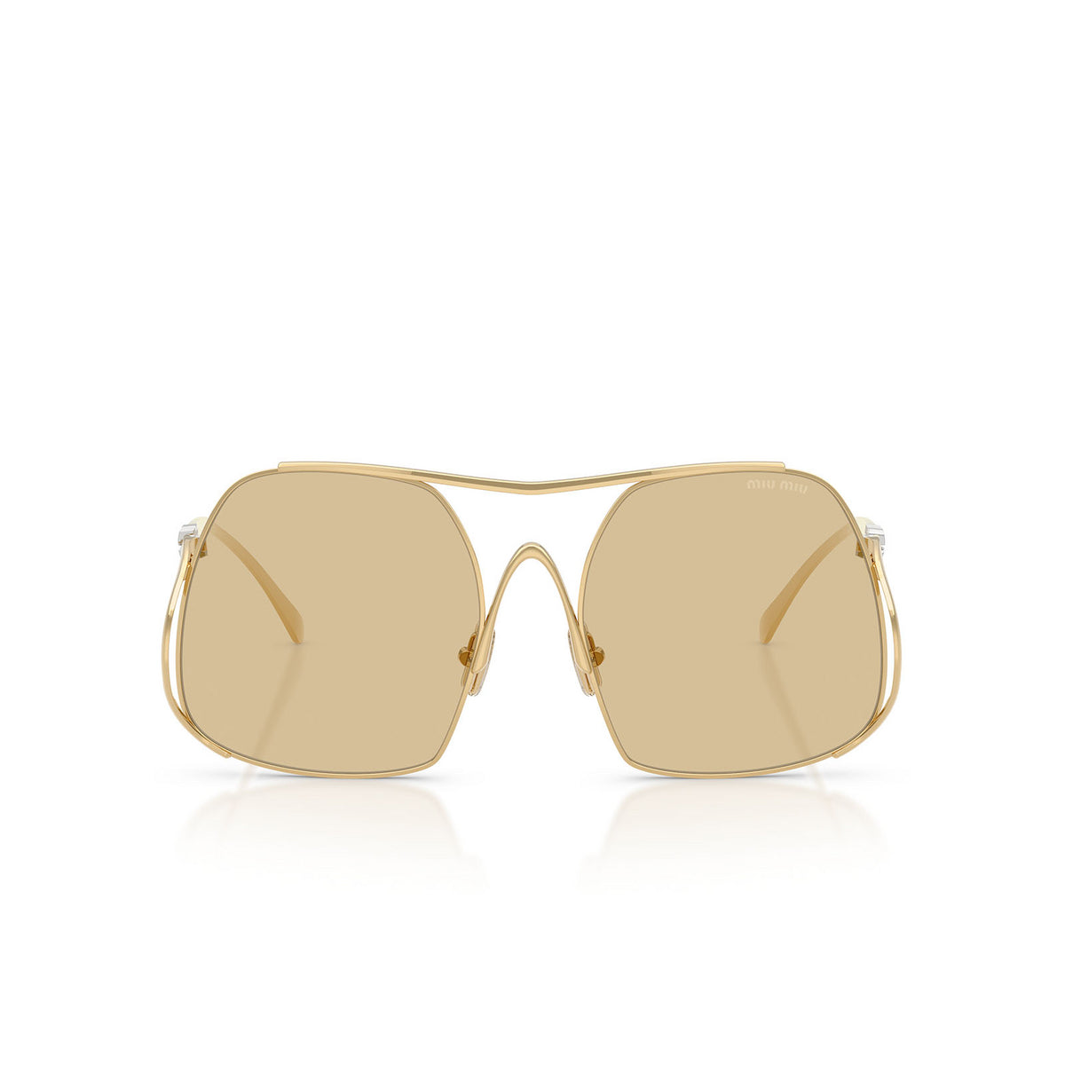 Miu Miu MUA55S 5AK10R 57mm Sunglasses Gold / Yellow Solid Lens - image 2