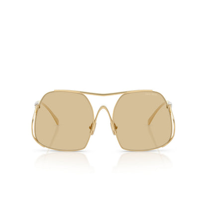 Miu Miu MUA55S 5AK10R 57mm Sunglasses Gold / Yellow Solid Lens - image 2
