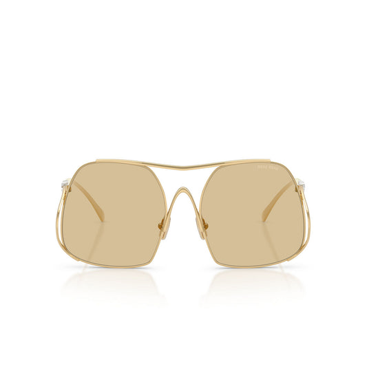 Miu Miu MUA55S 5AK10R 57mm Sunglasses Gold / Yellow Solid Lens - image 2