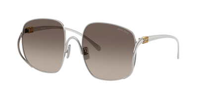 Miu Miu MUA57S 1BC30S 57mm Sunglasses Silver / Grey Gradient Lens