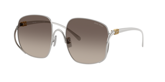 Miu Miu MUA57S 1BC30S 57mm Sunglasses Silver / Grey Gradient Lens