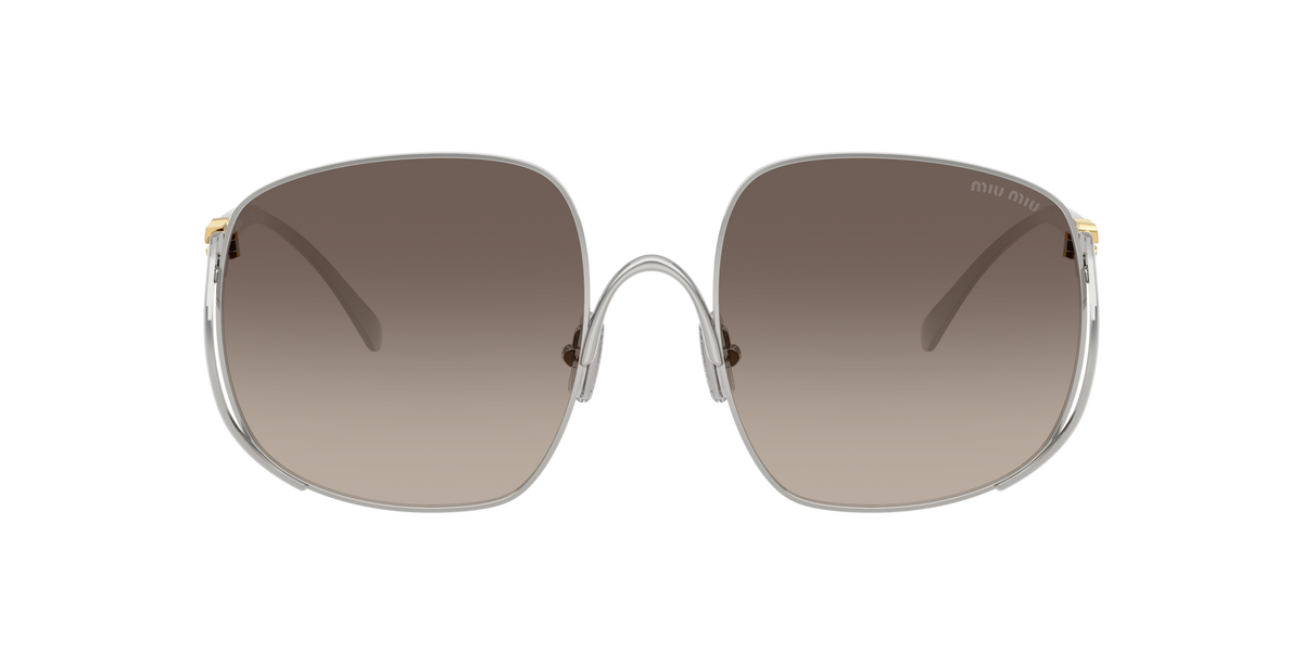 Miu Miu MUA57S 1BC30S 57mm Sunglasses Silver / Grey Gradient Lens - image 3